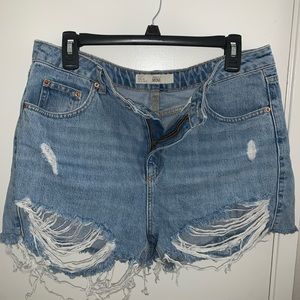 TOPSHOP distressed shorts